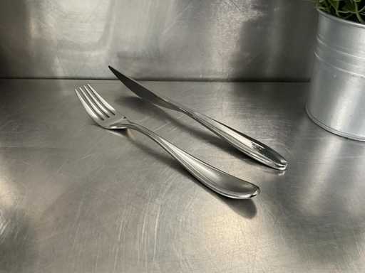 Mepra Inox Italie - Forma - Set couteau et fourchette (10x)