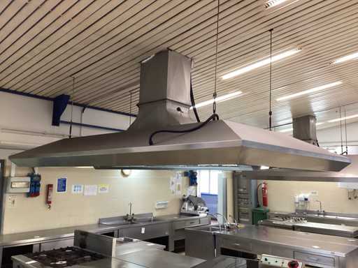 Double stainless steel extractor hood