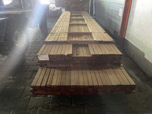 Listwy tekowe Gujany strugone 3350-3950x40x27mm (279x)
