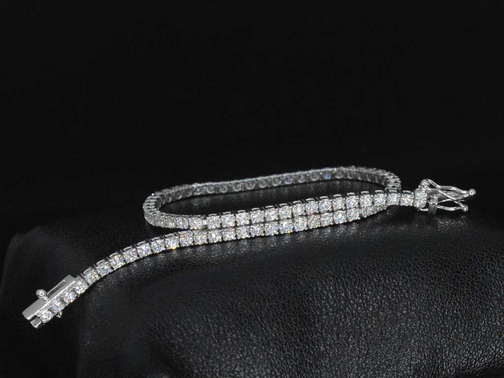Witgouden armband met briljant geslepen diamanten 1.50 carat
