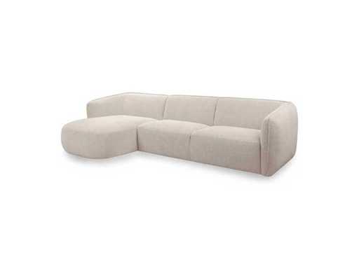 Kave Home - Canapea cu colț moale și șezlong stâng - Natural Melange - Set de canapele