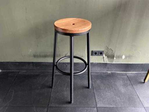 Scaun de bar cu scaun din lemn - Satelit - Varese HS (6x)