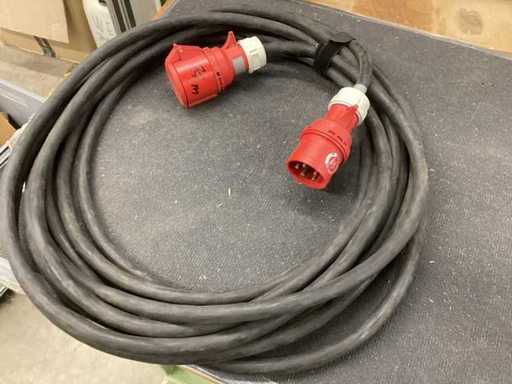 Cable de alimentación CEE 32 A de 14 m de largo 5x6mm2