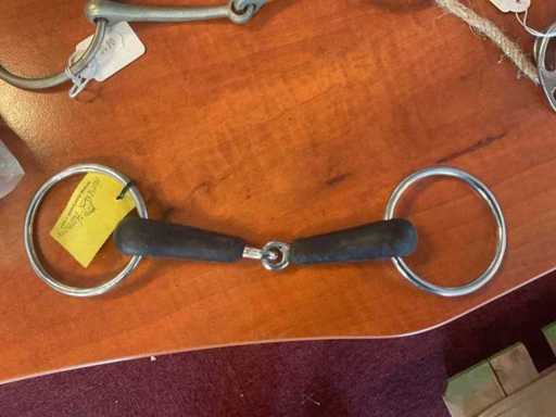Horse harmony Loose ring snaffle with rubber mouthpiece (5x)