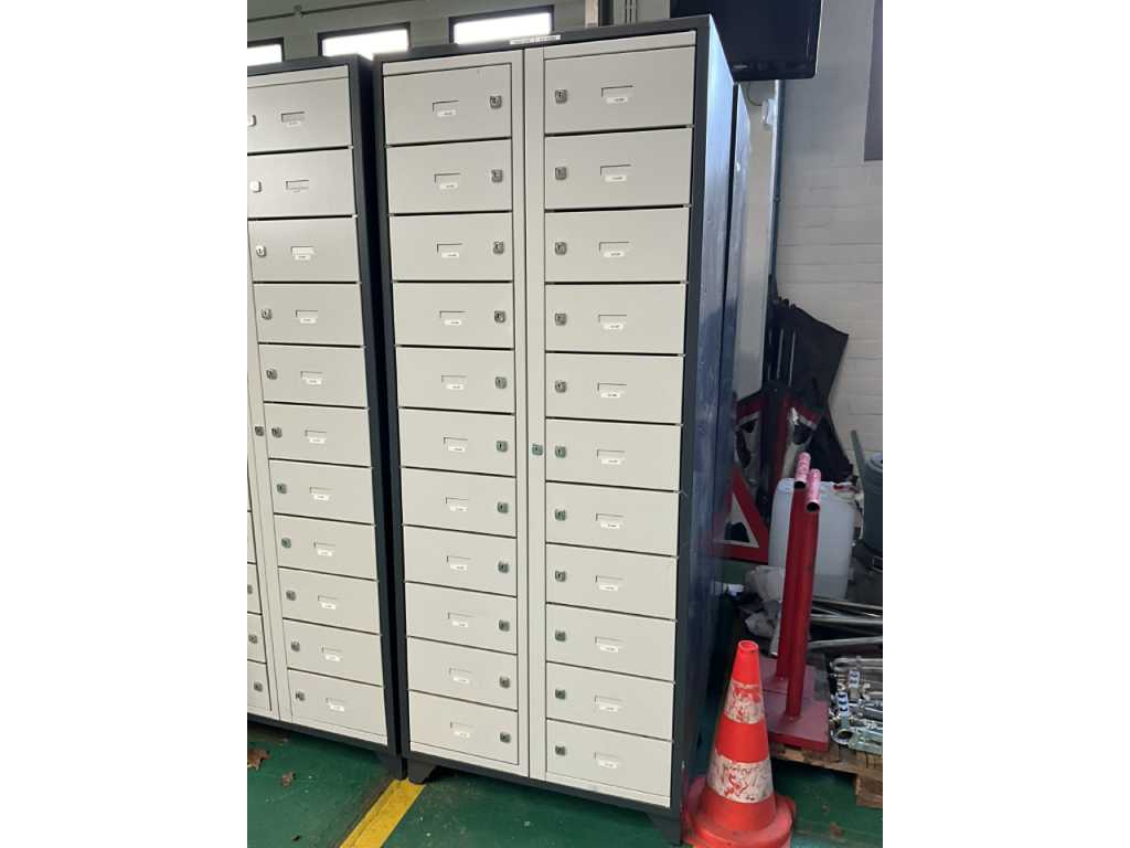 Locker cabinet with 22 storage compartments