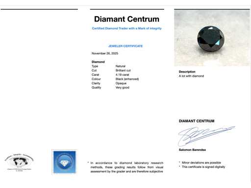 diament 4,19-karatowy naturalny diament