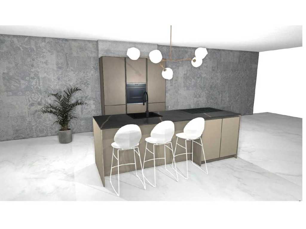 Italian Cucinesse - Evolve Titanio matt lacquer - Kitchen layout