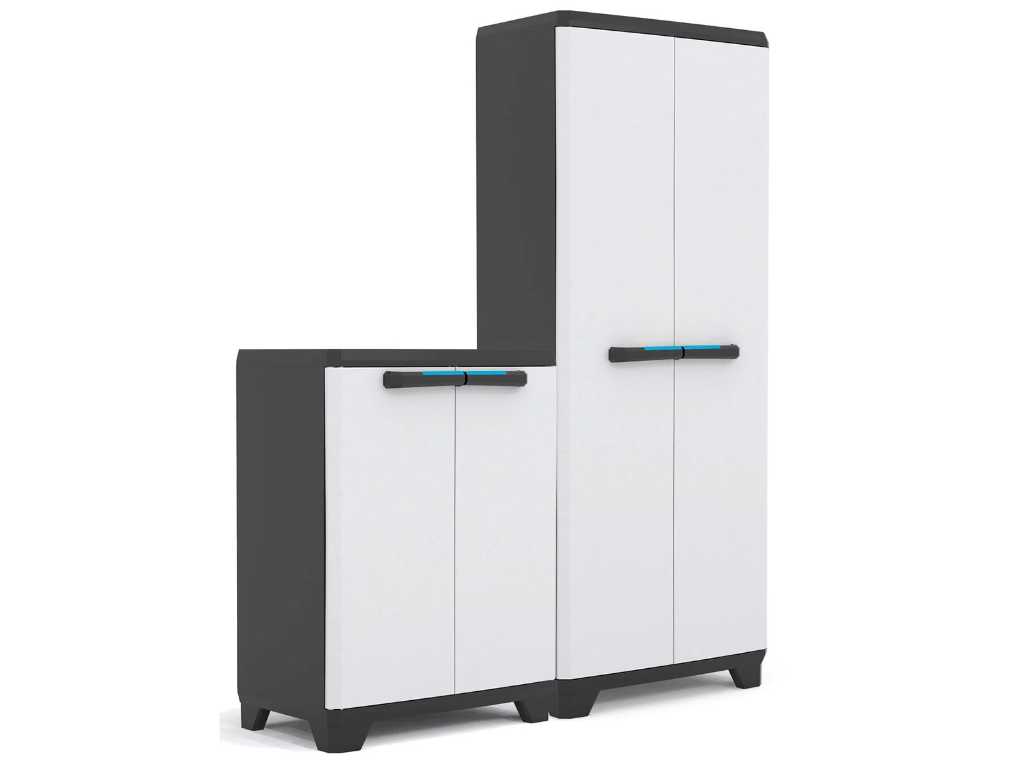 Keter - Linear - Storage cabinet set low + high