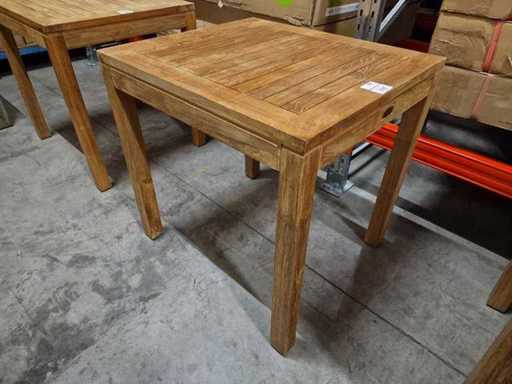 Quality Collection - Teak Tuintafel Francoise 70 x 80cm met Teak Blokpoten
