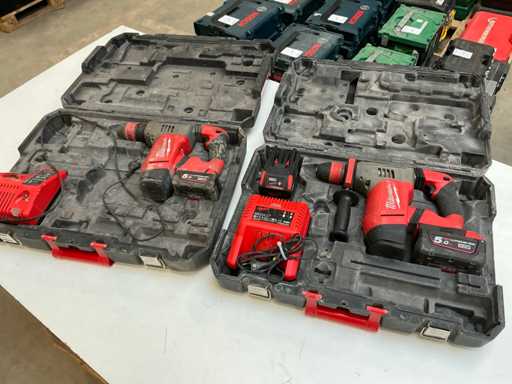 Milwaukee Battery Hammer Drill (2x)