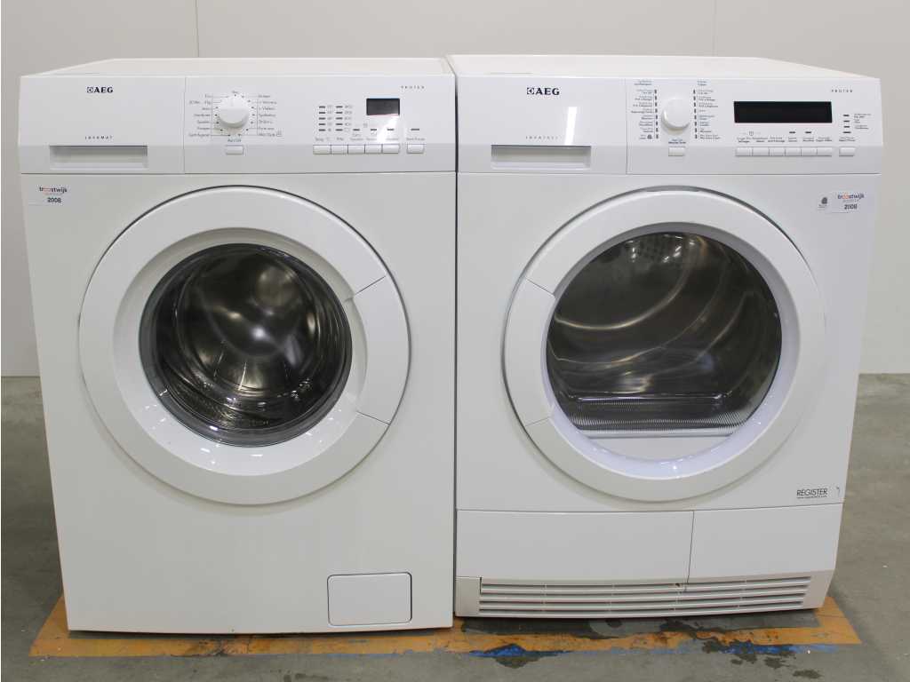 Machine à laver AEG Lavamat Protex et sèche-linge AEG Lavatherm Protex
