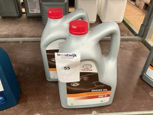 Toyota,inhoud 5 liter 0W8 Motor olie (2x)