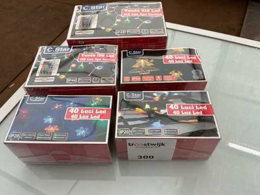 C.Star. Verschiedene LED-Weihnachtsbeleuchtungen. (5-fach)