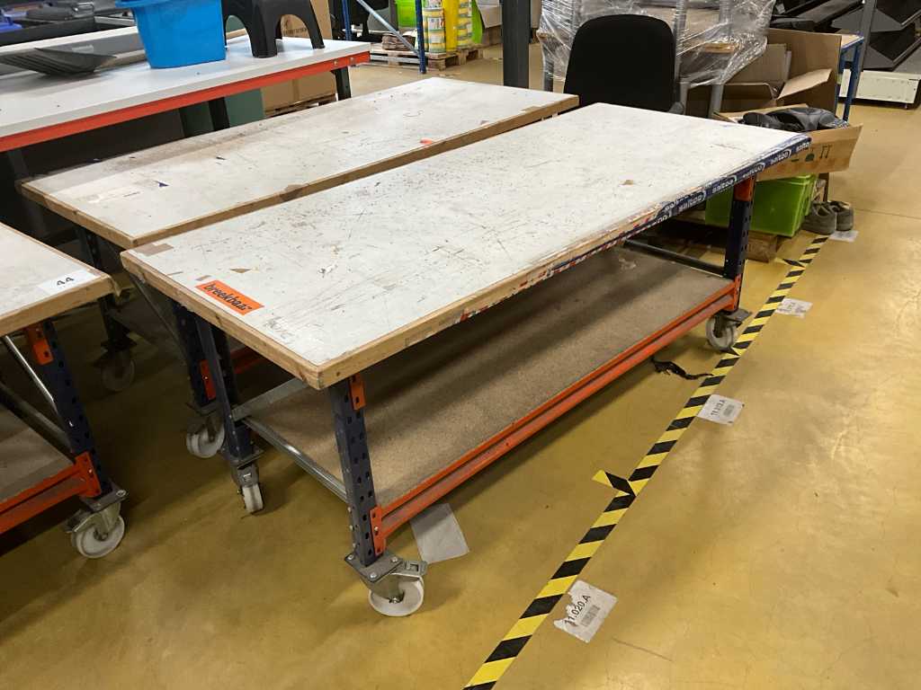 2x Verrijdbare werkbank