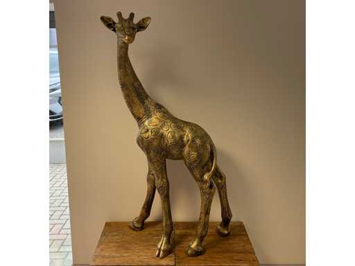 Giraffe staand H120cm Gold