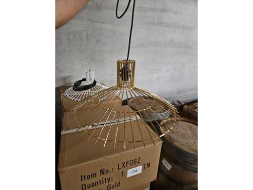 1x pendant lamp gold D51cm x 24cm h
