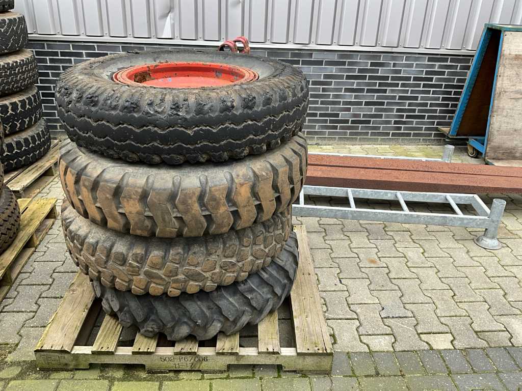 Truck tire on rim (4x)