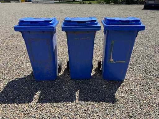 Blue waste container 120L - 3pcs 