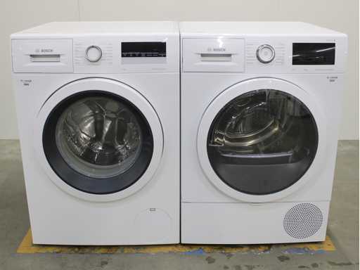 Bosch Serie|4 EcoSilence Drive Wasmachine & Bosch Serie|6 SelfCleaning Condenser Wasdroger
