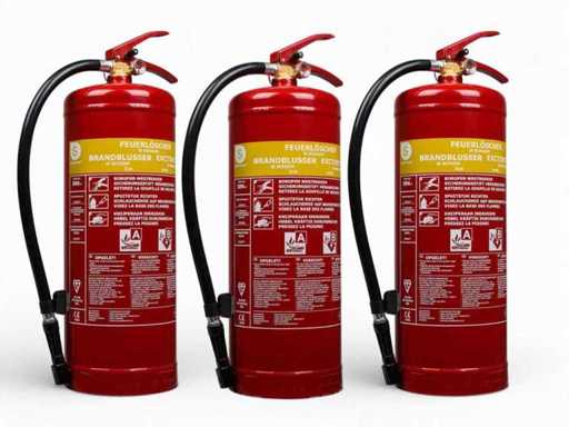 (3x) Extincteur en mousse Smartwares SB6 - 6 litres