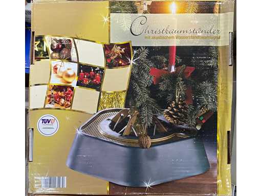 *NOU* SUPORT PENTRU BRAD DE CRĂCIUN UNI-MAX CU SEMNAL ACUSTIC DE AVERTIZARE LA NIVELUL APEI (12 PIESE)