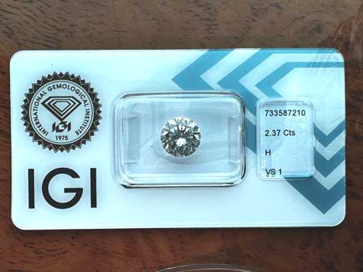 Diamant 2,37 carats taille naturelle taille étoile certifié diamant brillant cut