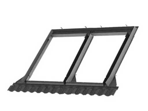 Lucernario Velux 2 pezzi MK04 con sfalzamento di accoppiamento (78x98 cm)