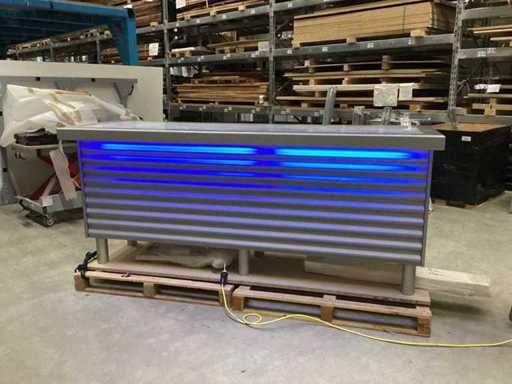 Bar silbergrau mit Beleuchtung