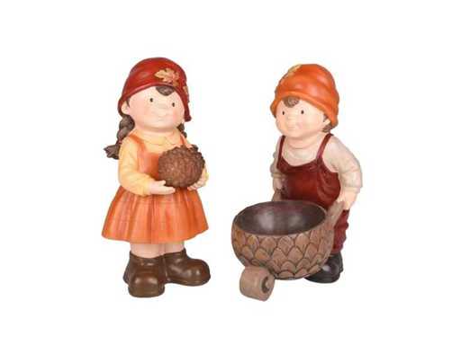 Decoratiefiguren MILA en TONI – set (4x)