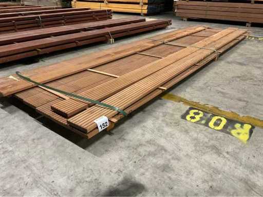 Azobé vlonderdelen antislip 21x145 mm (11x)