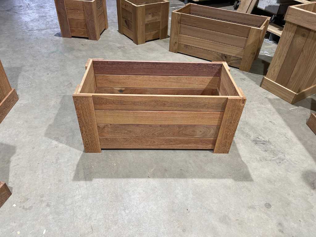 Jardinière(s) en bois dur basse l 60x125x60cm (5x)