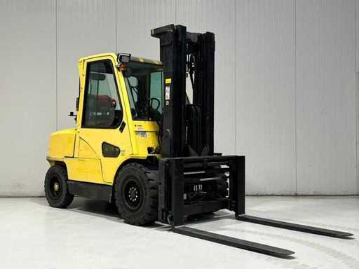 Hyster - H5.00XM - 5M Triplex, Liftage libre, Levier latéral - Chariot élévateur