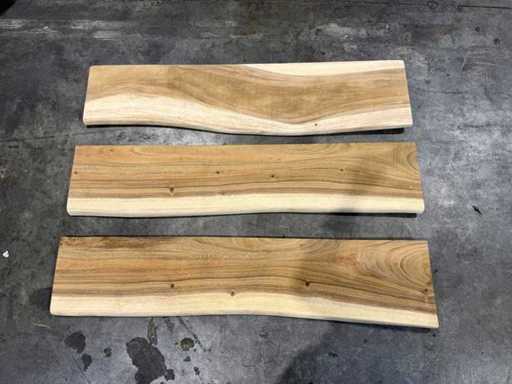Rafturi de perete din trunchi de copac Suar (3x)
