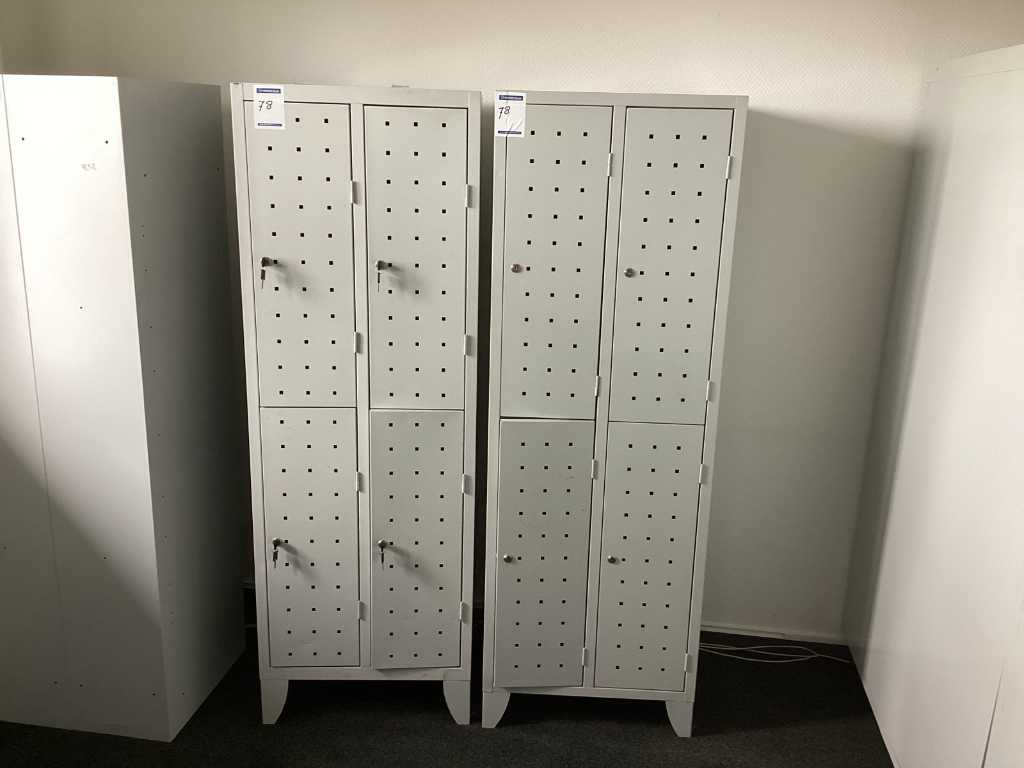 Locker cabinets 4 doors (2x)