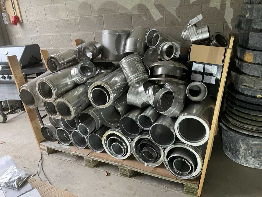 Various aluminium exhaust air tubes and fittings