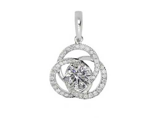 Luxusanhänger Naturdiamant 1,29 Karat in 18-karat-Weißgold