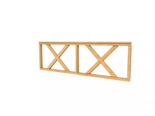 Vuren herkwerk geschaafd met kruis - 180x73 cm (2x)