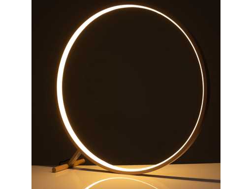 LUMIDA Looks LED floor lamp, ring design, large format, remote control, height 80 cm