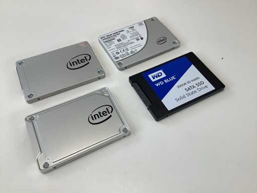 Intel/WD 256/250/240GB SSD Interne hardeschijf (4x)