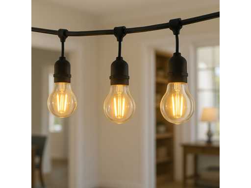 Ampoule filament ambre A60 – 6W – E27 – Dimmerable – IP20 (x40)