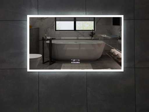 Mawialux miroir led 100/120/140/150/160cm (largeur au choix)