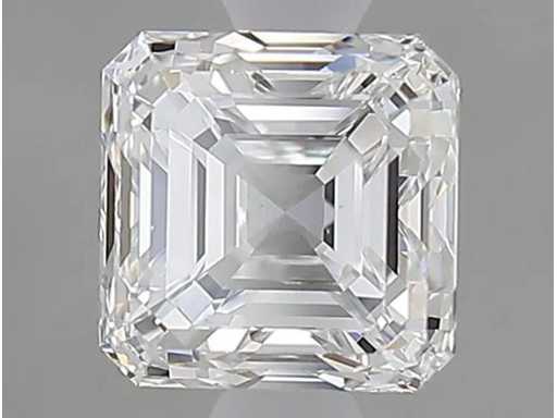 Diamant - env. 3,00 carats - Diamant carré taille émeraude (certifié)