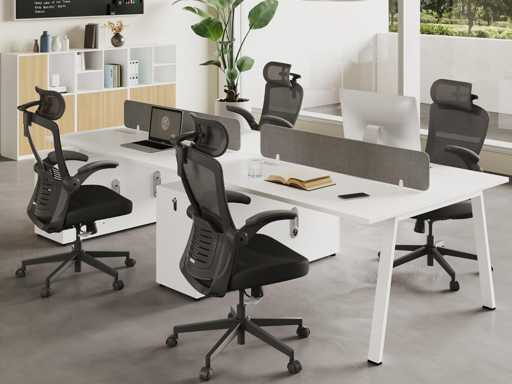 Ergonomische bureaustoel met hoofdsteun