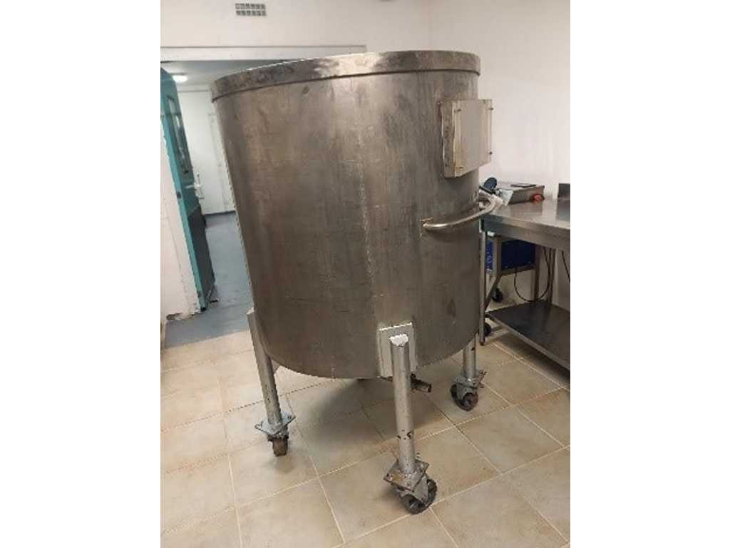 800 L - Single-jacketed mobile stainless steel tanks (3x)