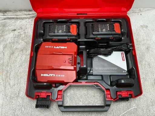 2024 Hilti Battery Pack 4x12.0Ah/22V battery 2x charger Battery pack 2x12.0Ah/22V battery 1x charger Hilti
