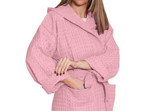 Semelle re-semelle - Grosse gaufre avec capuche - Peignoir (48x)