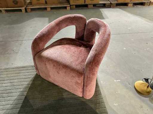 Richmond Interiors Dana Rosé Chenille Liegestuhl