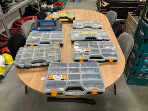 Trier des boîtes avec de petites pièces (8x)