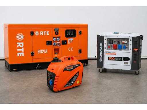Diesel and gasoline generators, generators and diesel tanks