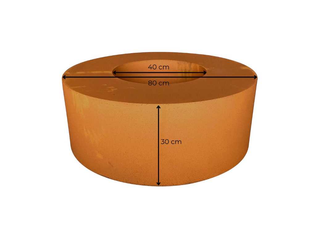 1 x Fire bowl Comfort Ø 80 cm - Corten steel
